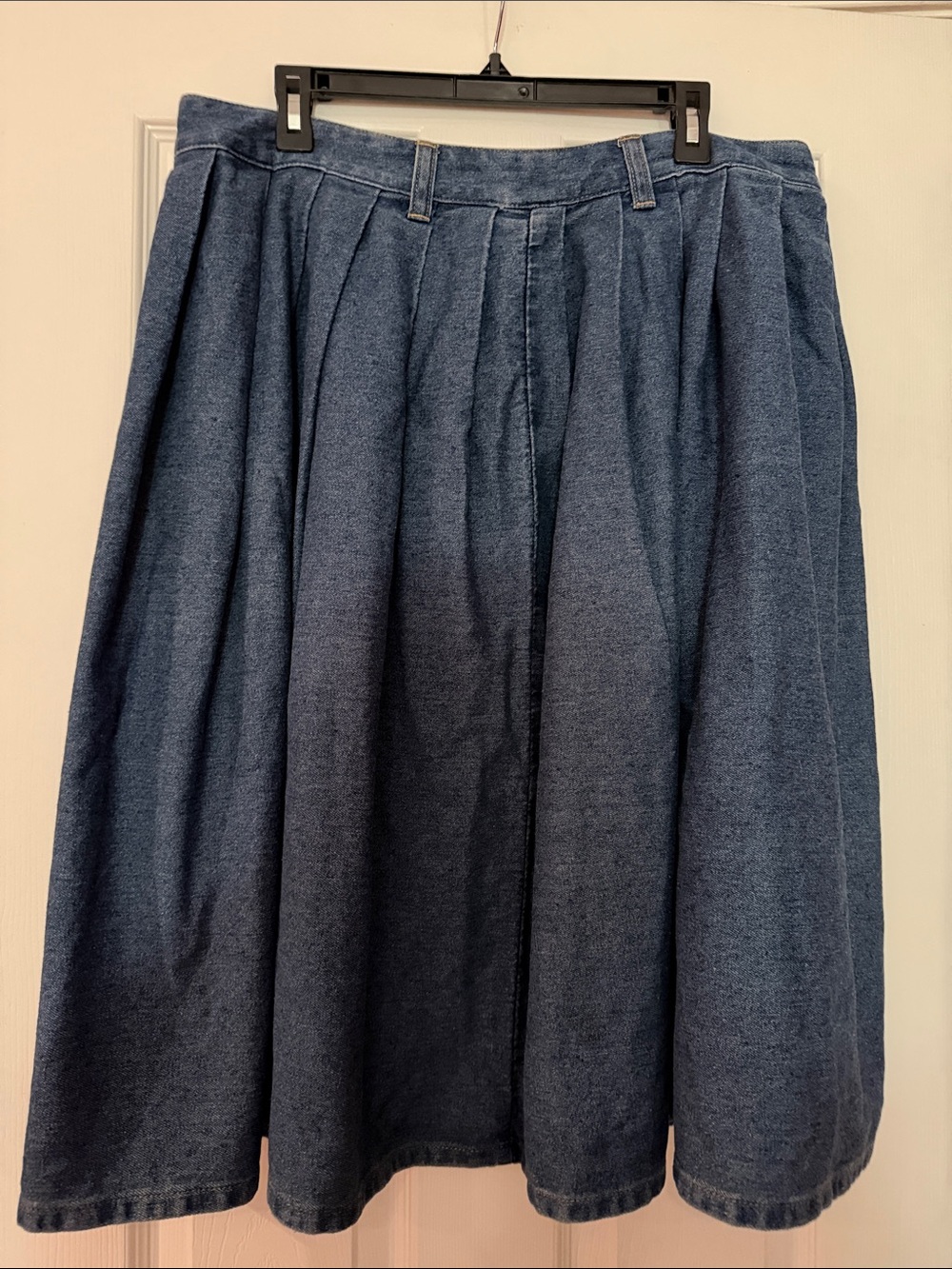 Cider Woman’s Dark Denim Pleated Jean Skirt